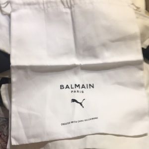 New Balmain dust bag white 13 x 15